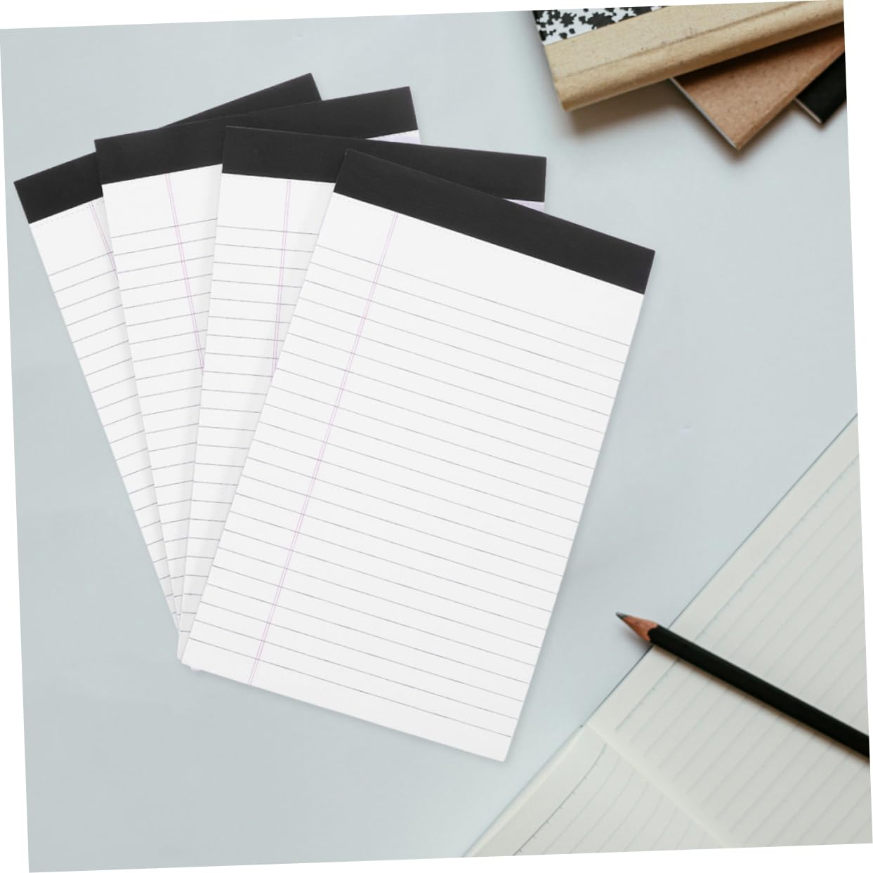 SHINEOFI Notizblock Liniert im A5-format 8 Stück Abreißbar Papier Schlichtes Taschennotizpad für Büro und Alltag