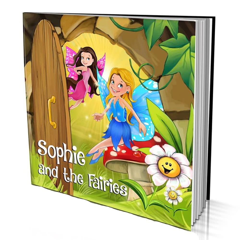 Personalised Story Book by Dinkleboo - "The Fairies" - for Girls Aged 0 to 8 Years Old - A Story of Your Daughter On Search for Fairies - Smooth, Matte Finish. Soft Cover