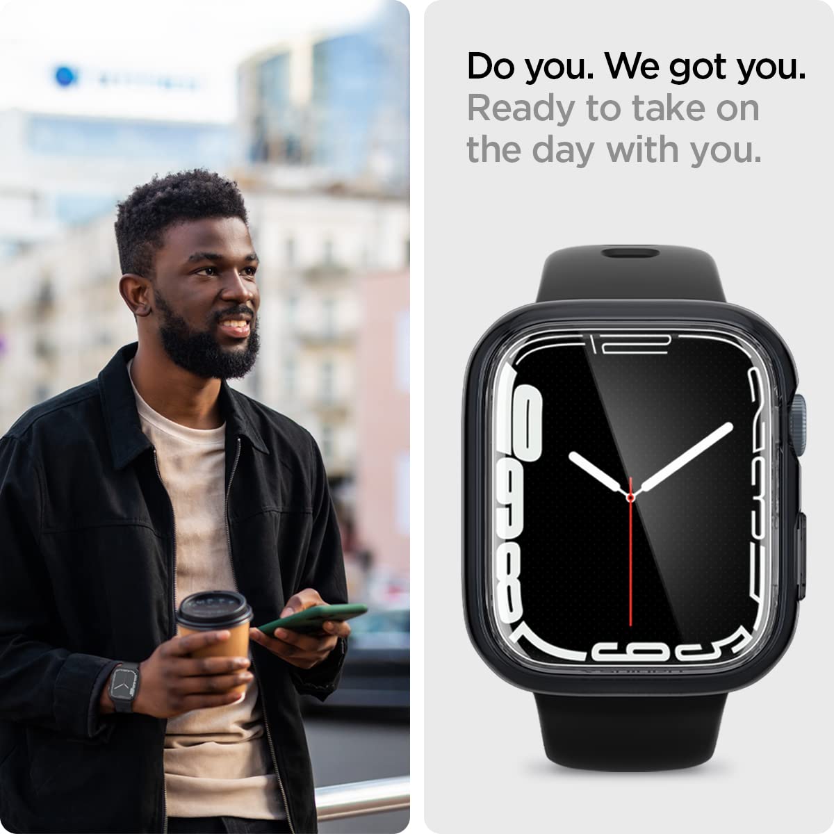 Spigen Ultra hybrydowe etui kompatybilne z Apple Watch serii 9/8/7, 45 mm - Space Crystal