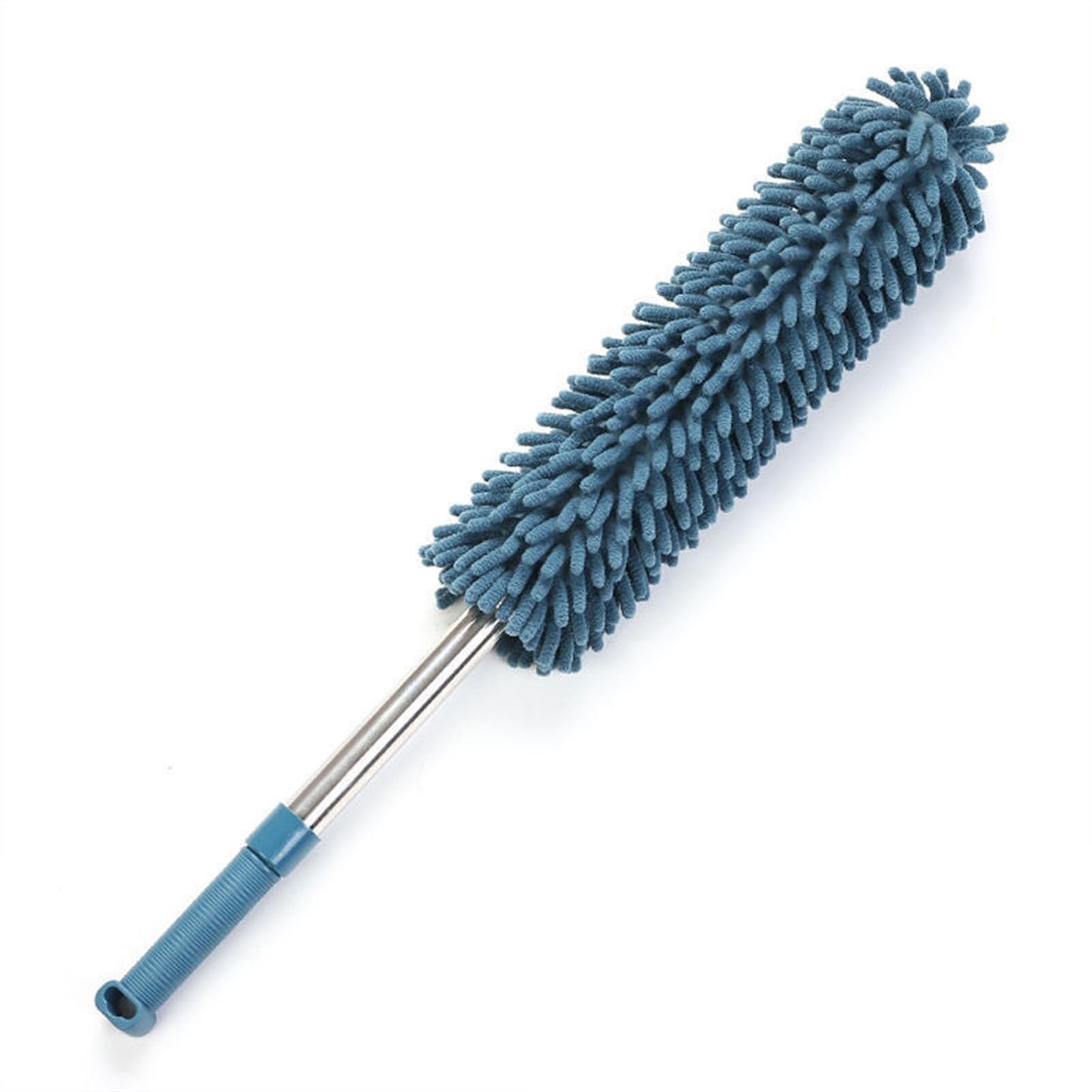 Microfibre Chenille Duster,Telescopic Feather Dusters Dusting Tool, Washable(Blue)