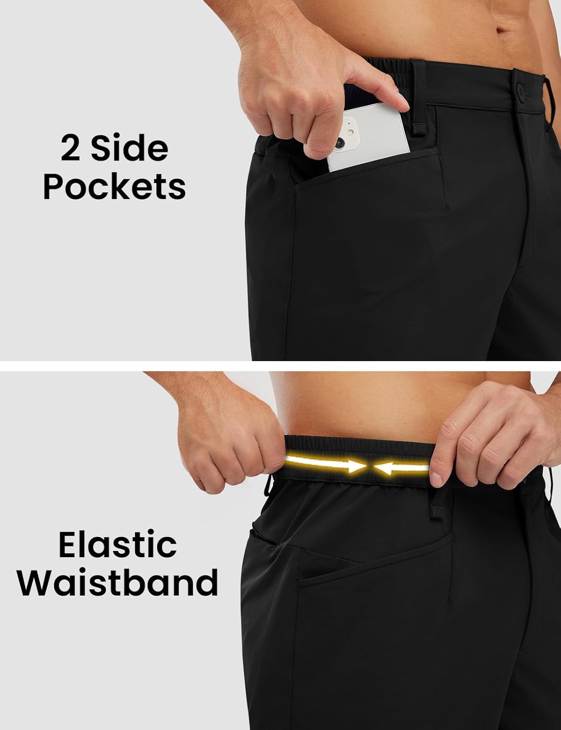 TBMPOY Men's Golf Shorts 7" Stretch Dress Casual Elastic Waist Short Quick Dry Lightweight Hiking Shorts with 4 Pockets - Image 5