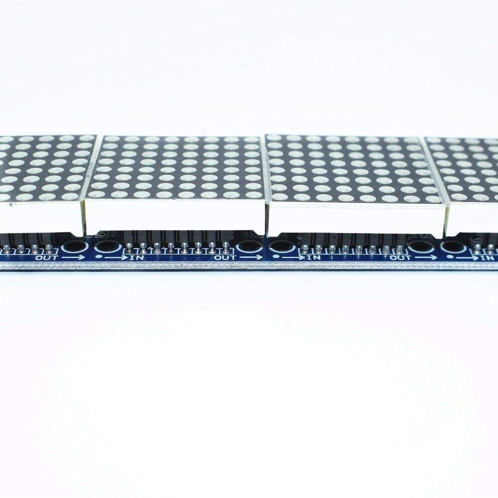 2 Pezzi MAX-7219 Modulo a Matrice di Punti Microcontrollore 4 in Un Display 5P Line Colore Rosso