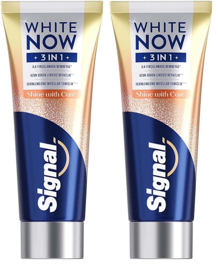 Signal White Now 3in1 Shine with Care Diş Macunu (2 paketi)