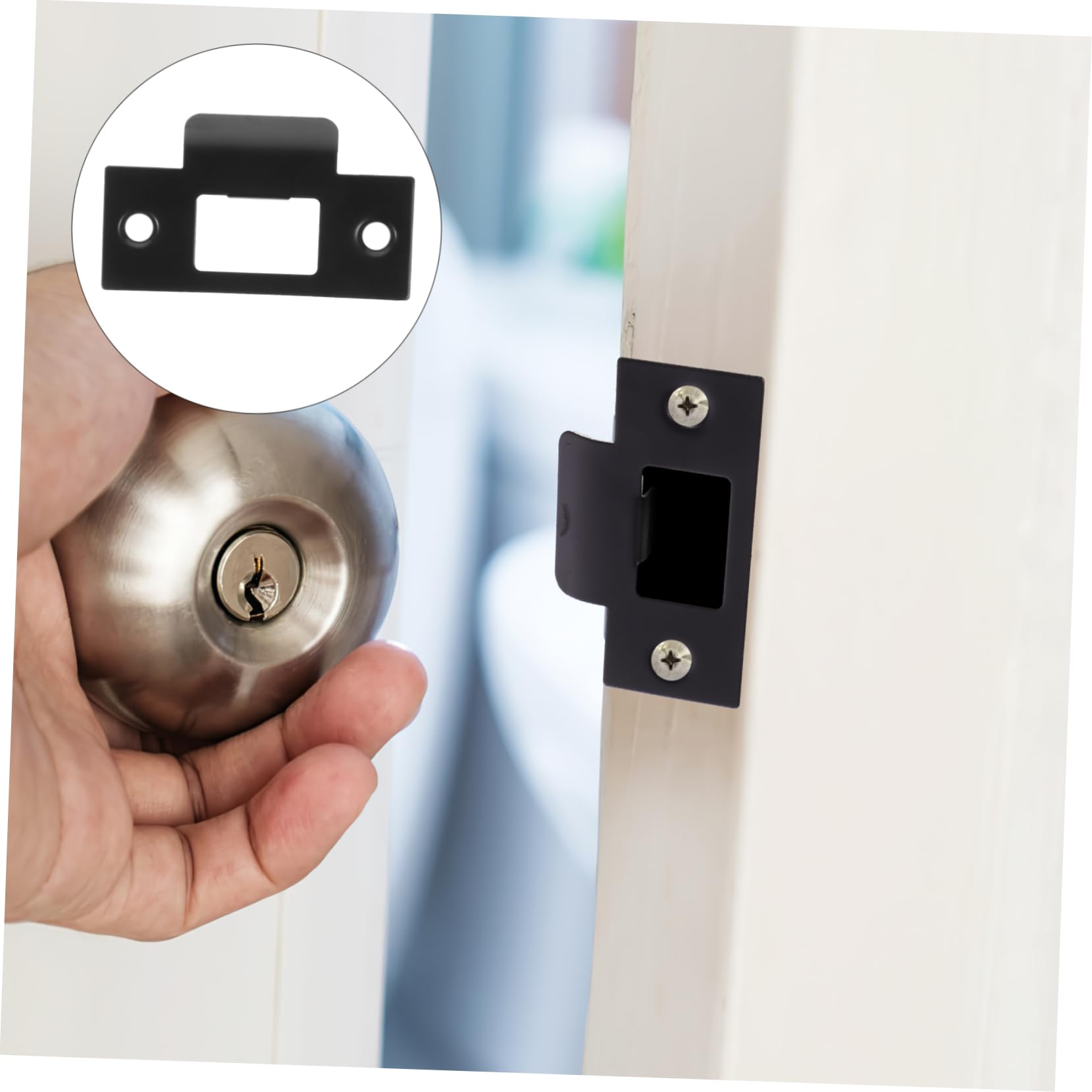 HOMSFOU 20pièces Plaques De Renforcement Pour De Porte Plaques De Gâche De Verrouillage Pour Intérieur Améliorée Effractions