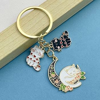 Amazon.co.jp: Xchon 猫キーホルダー 万能猫 ペット ペンダント