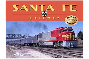 Tide-Mark, Sante Fe Trains Railroad Calendar 2025 for Train Enthusiasts