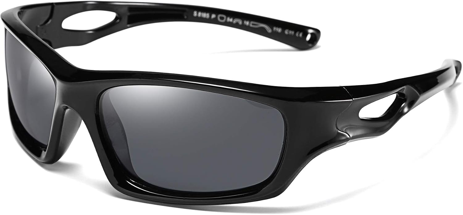 FEISEDY Kids Polarized Sport Sunglasses Rubber Frame Boys Girls 3 to 12 Age Children Gift B2453