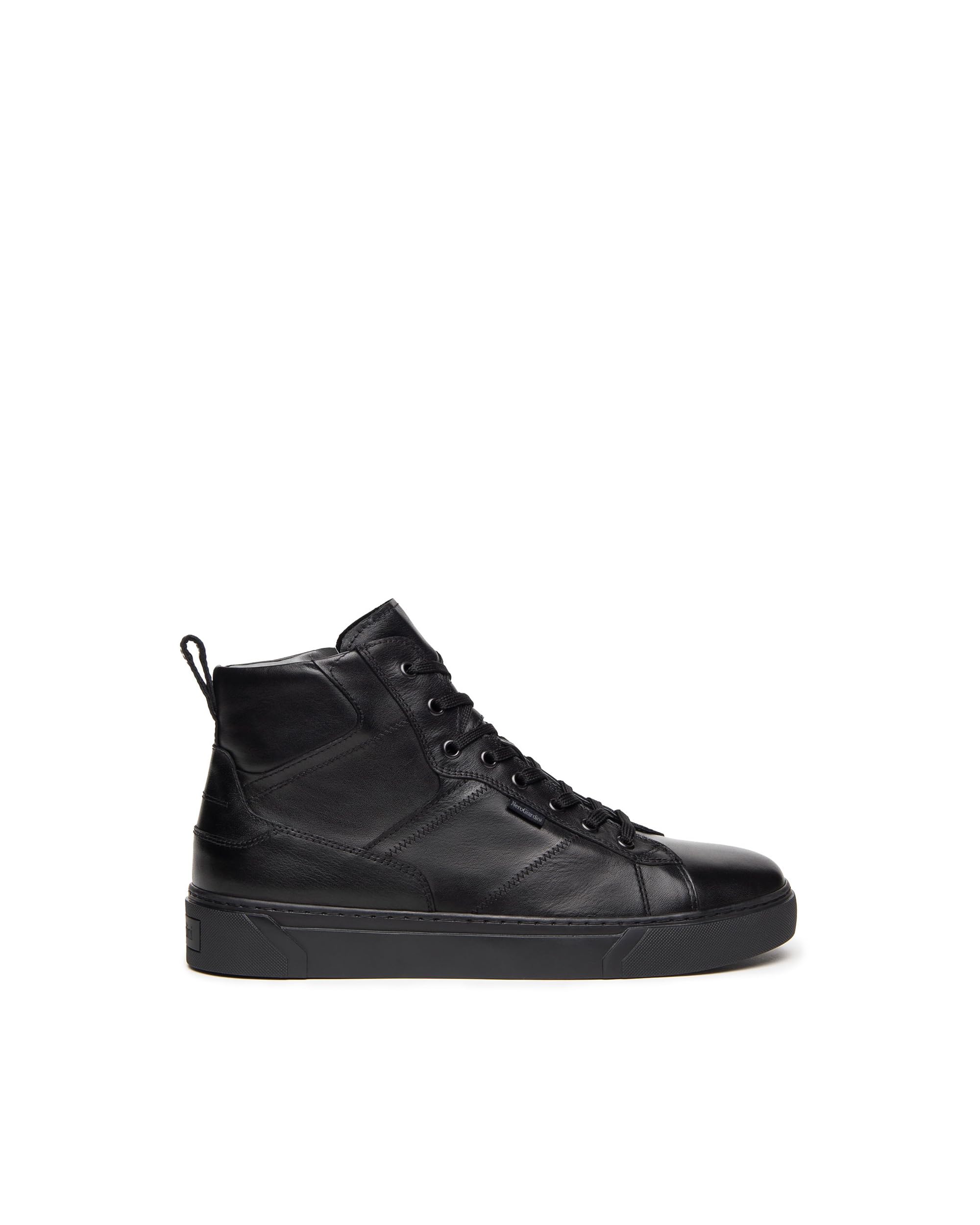 Nero Giardini I400451U Sneakers Alta Uomo in Pelle - Nero 39 EU