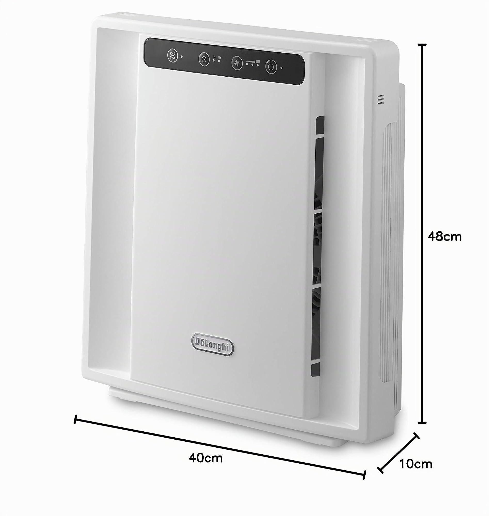 DeLonghi AC75 Purificador de aire, 3 estados de filtración, 25 m², 40 Decibeles, 3 Velocidades, Blanco