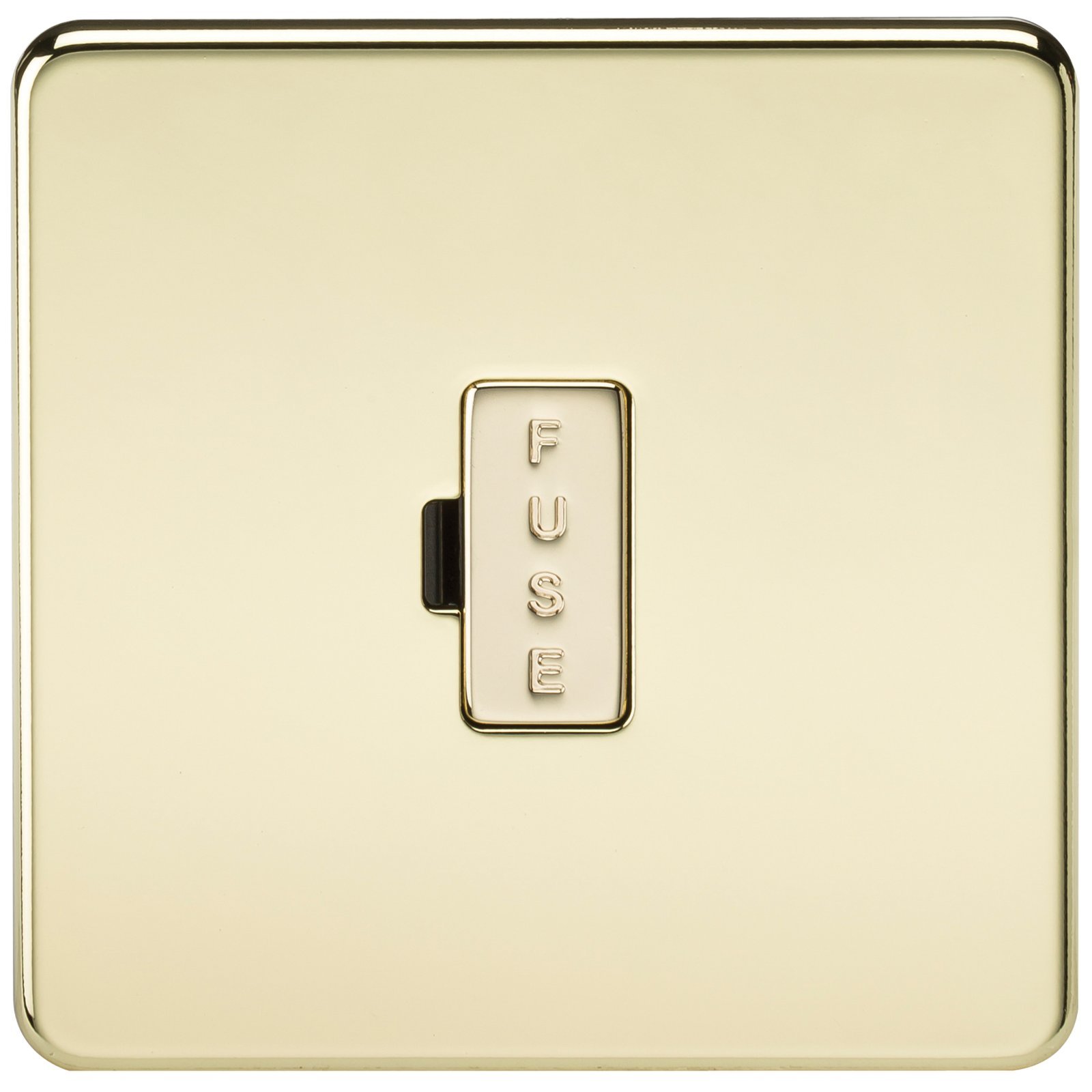 Knightsbridge SF6000PB Screwless 13 A Fused Spur Unit, Polished Brass