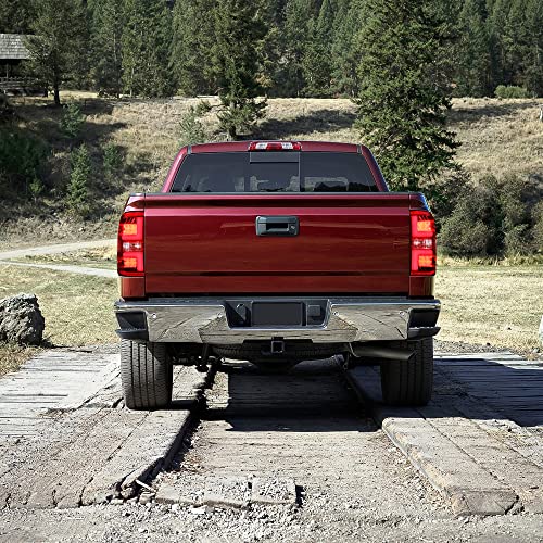 Mostplus Red Clear Led Tail Lights Assembly Compatible With 2014-2018 Chevy Silverado 1500 2500 3500 & Gmc Sierra 23141274 (Set Of 2) #TOP5