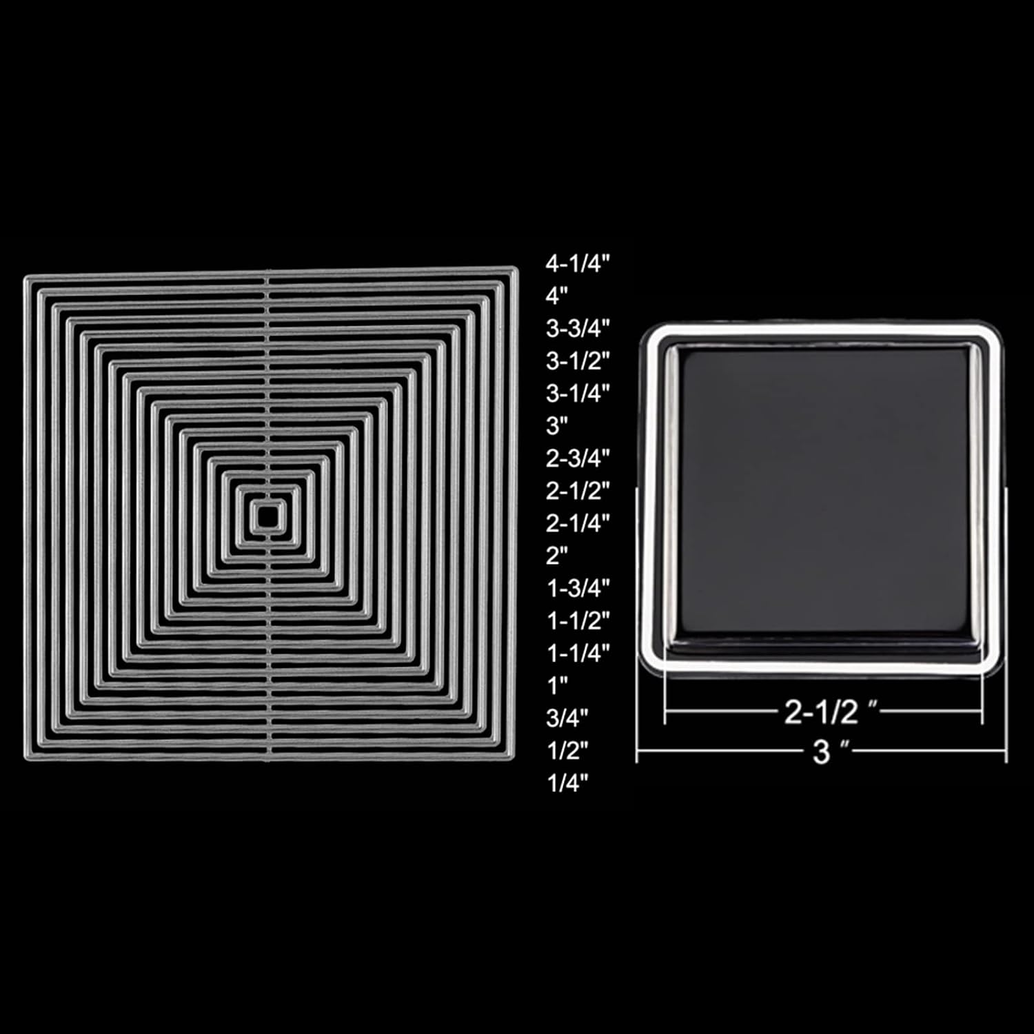 Briartw 20 PCS Square Shaker Covers 3'' Low Profile Plastic Clear Shaker Pourch Covers with 1 Square Nested Cutting Dies Set Dimensional Shaker Clear Puffy Shaker Covers Window Blister Shaker Cards