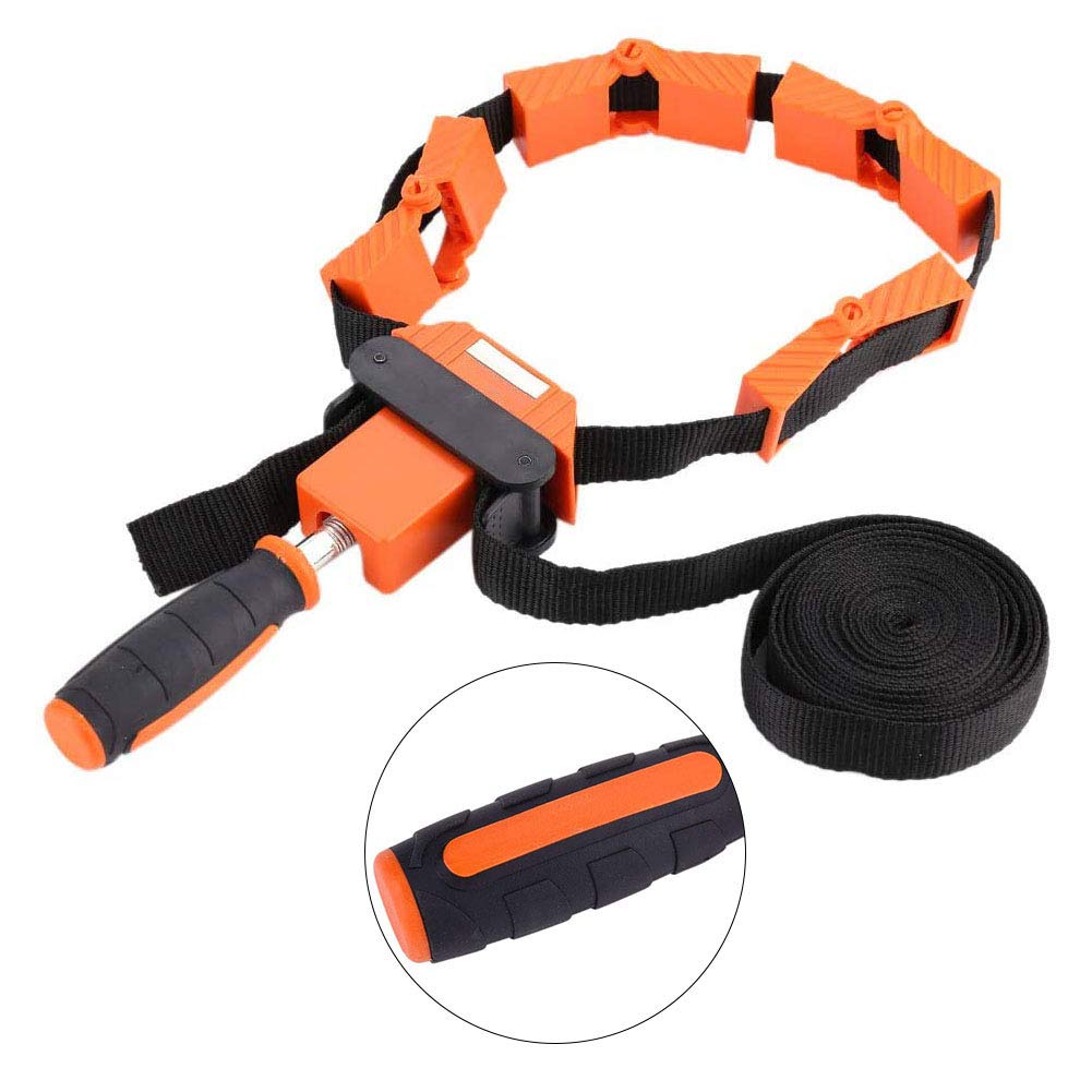 Nylon Multifonctionnel, Cadre de Serrage de Ceinture de Liaison Multifonction en Bois avec Outil Clip d'angle de Polygones Sangle de 4 M pour Photo en Bois