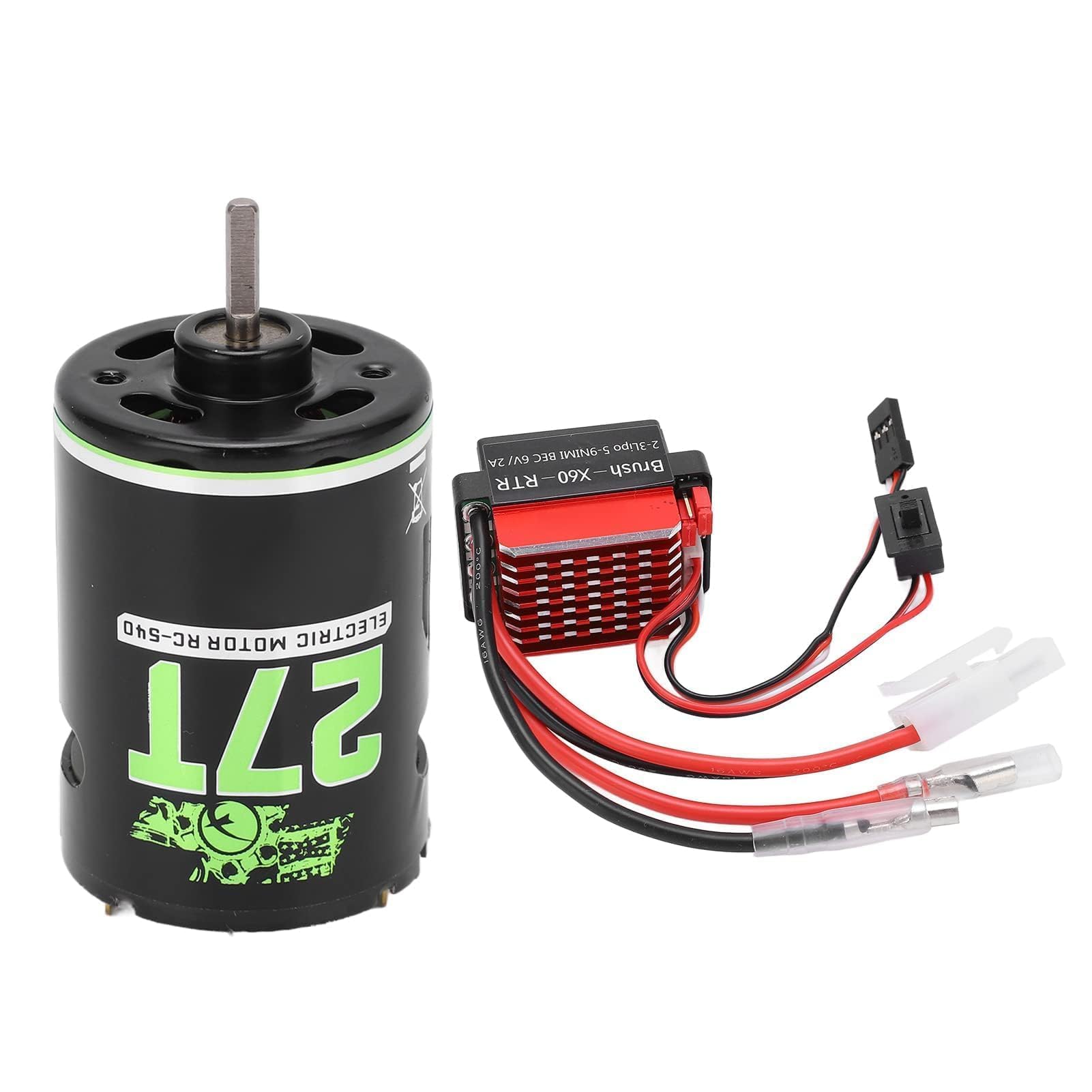 Motor Cepillado RC, 540 Alta Torsi¨®n bajo Ruido Modo de Operaci¨®n Dual Protecci¨®n de bajo Voltaje Motor Cepillado 360a ESC para RC SUV(27T)