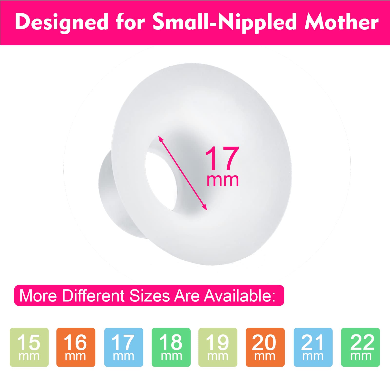 Durceler 17mm Flange Insert Compatible with Momcozy S9 S10 S12 Pro, bluefair BIOBOO, S21, Bellababy, NCVI, kmaier, TSRETE, MomMed, NaNaLazy, NIRGU, Onlyeah, MomWills, Medela, Spectra 24mm Breast Pump