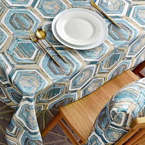 Nappe géométrique style nordique protège table de café contre les taches