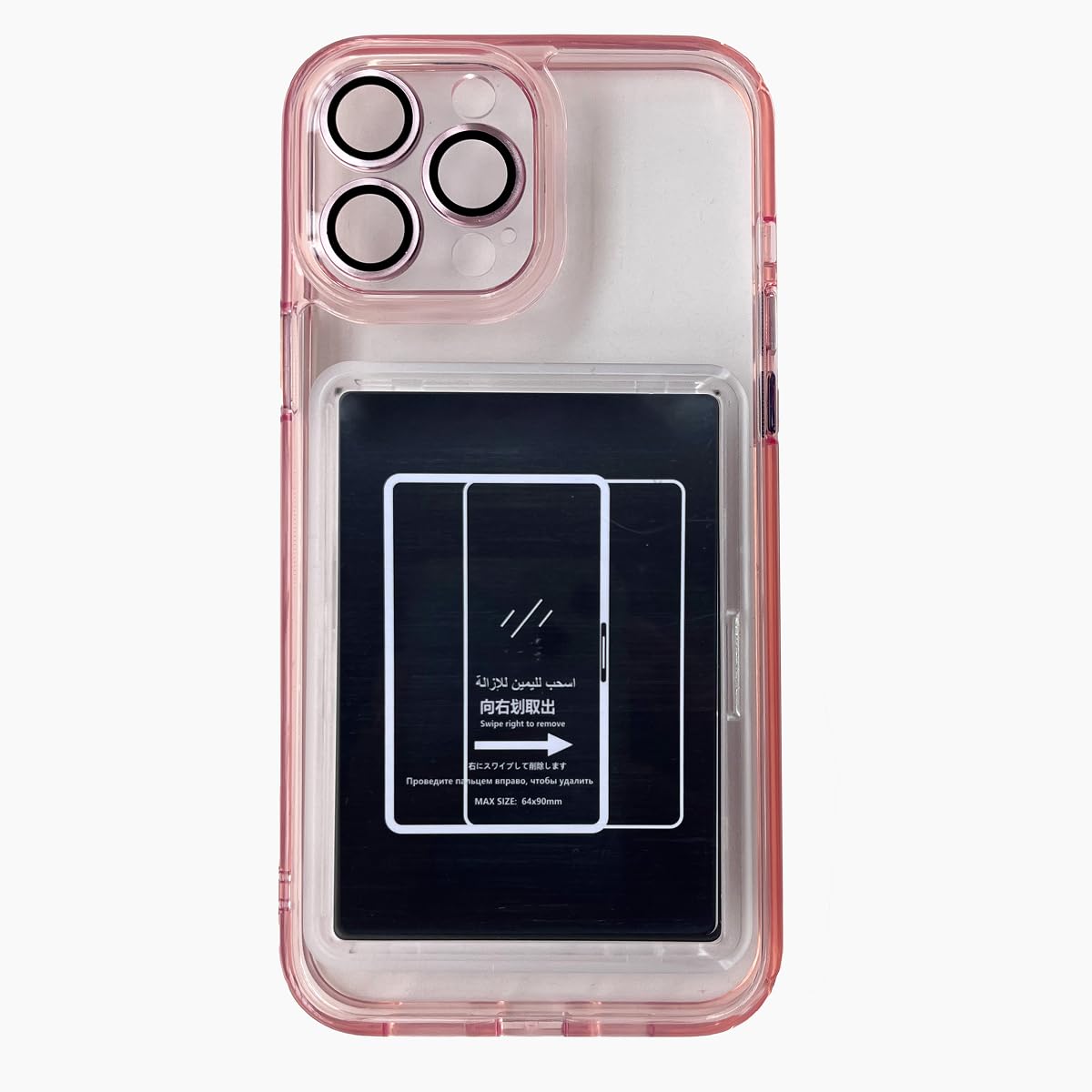 Karten-/Foto-Display-Handyhülle für iPhone, TCG/Bild-Display, Top-Loader & Sleeves, kompatible Pokemon-Karten, Sport, einteilig, magisch (ICY Pink, iPhone 17 Pro)