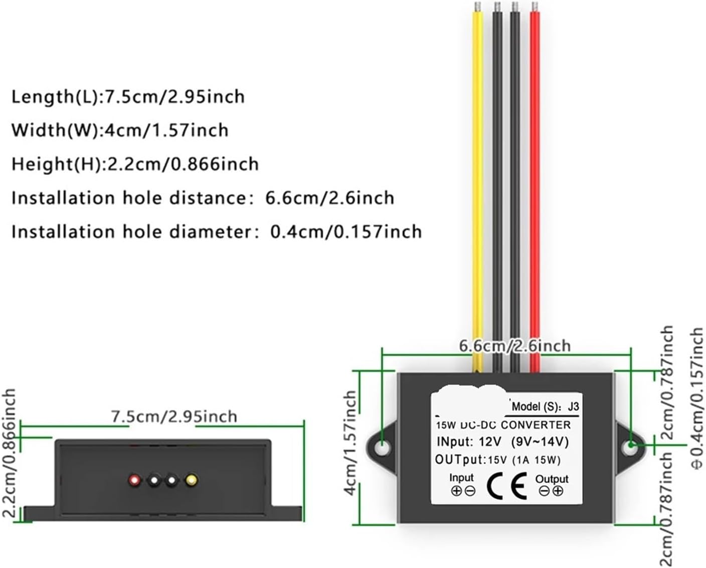 12V to 15V DC-DC Boost Converter Converter (9V~14V Input, 2A Output), Boost Voltage Power Converter