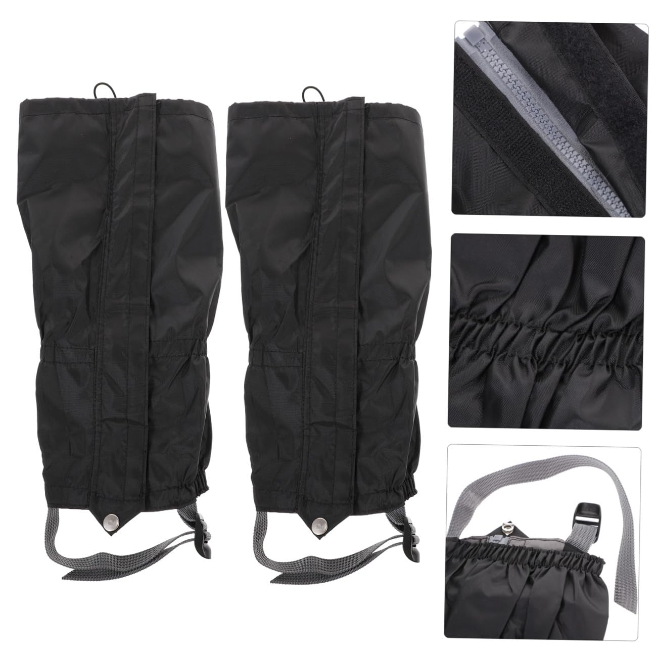 Toddmomy Lot De 6 Guêtres De Protection Pour L'Alpinisme La Randonnée L'Hiver Pour Homme Guêtres De Neige Guêtres De Randonnée Guêtres De Ski Guêtres En Tissu Oxford Noir