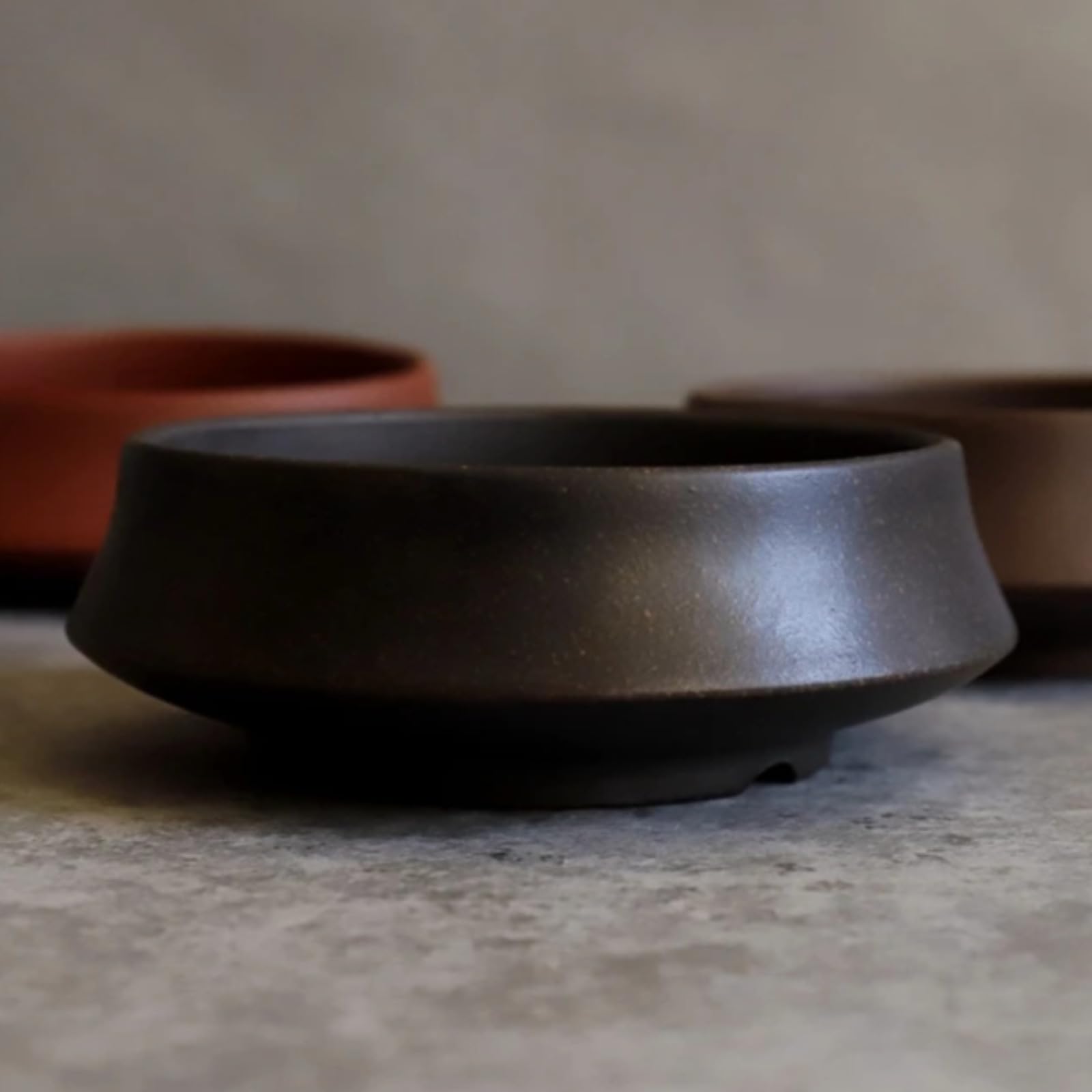 Pot à bonsaï en céramique 12 cm pour plante d'intérieur