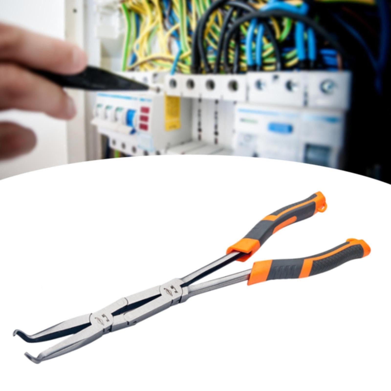 Double Joint Plier Anti Slip Long Handle Plier, for Industrial Construction, 45 Big Circle, Total Length 34cm