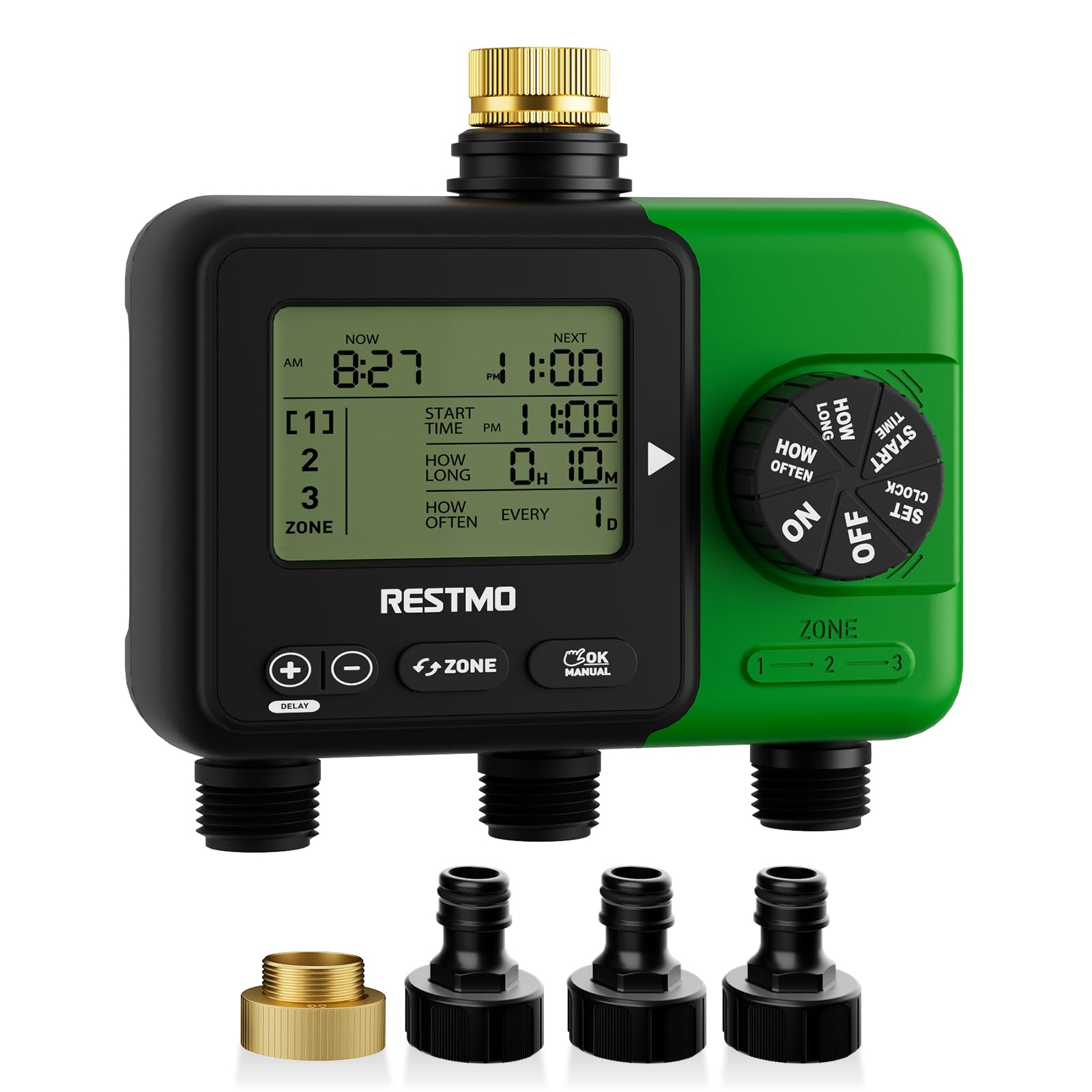 RESTMO LCD Water Timer Irrigation Timer for Outdoor Hose