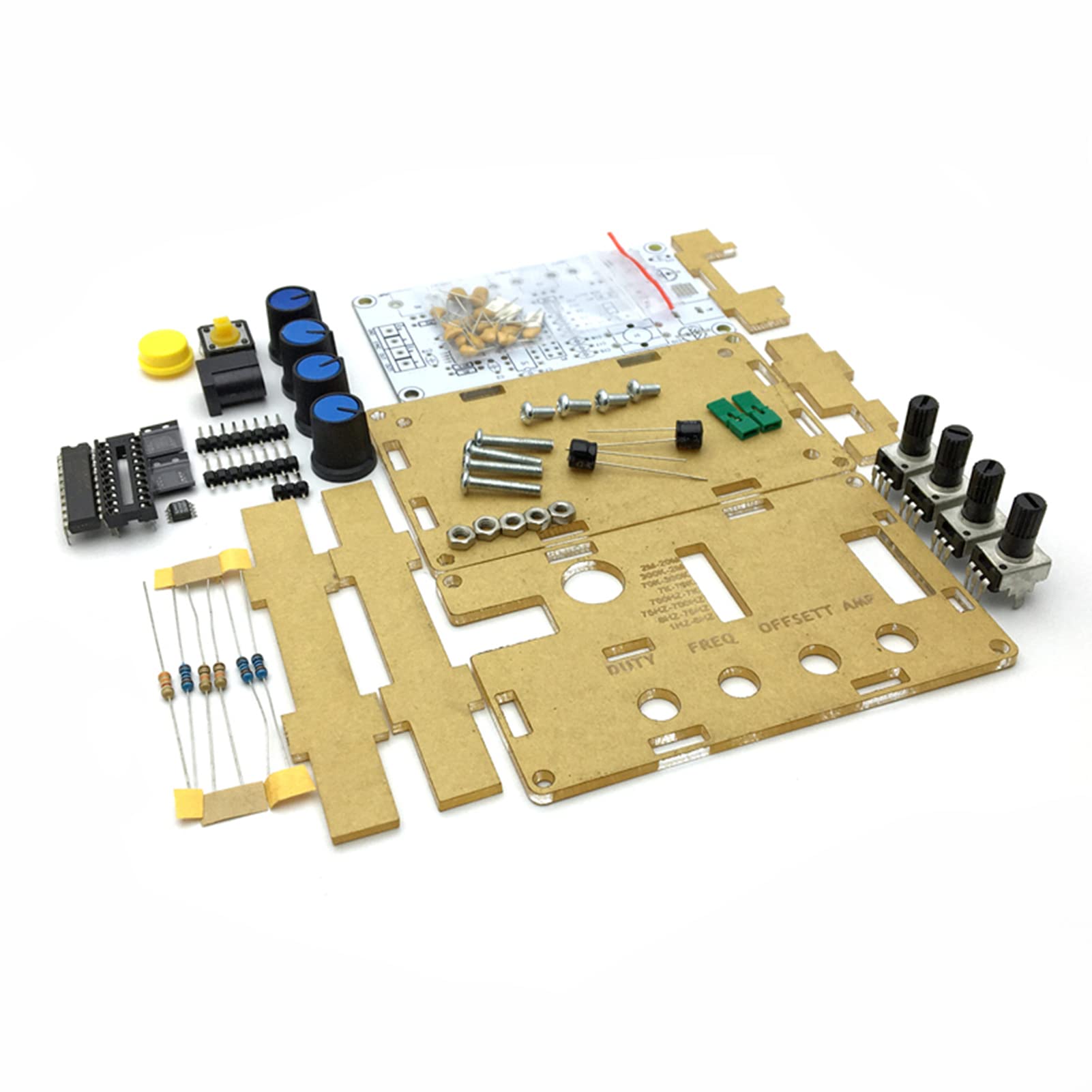 MAX038 Signalgenerator, DIY Kit 1Hz-20MHz Funktionsgenerator kann Dreiecksachse, Rechteckwelle, Sinuswelle und Vorwärts- und Rückwärtssägezahnwelle Ausgeben