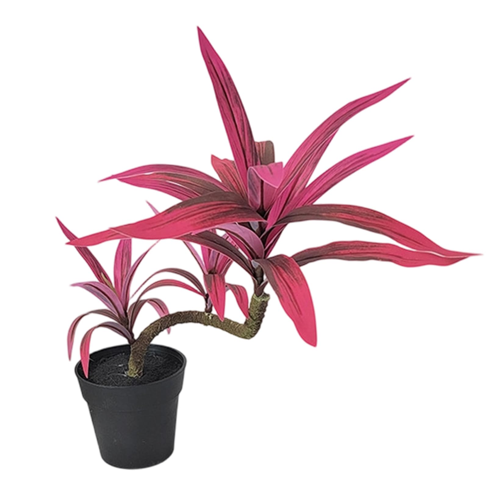 Woedpez Realistic Artificial Cordyline Dracaena Potted Plant for Home Offices Decors Simulation Greeneries Foliages Decors