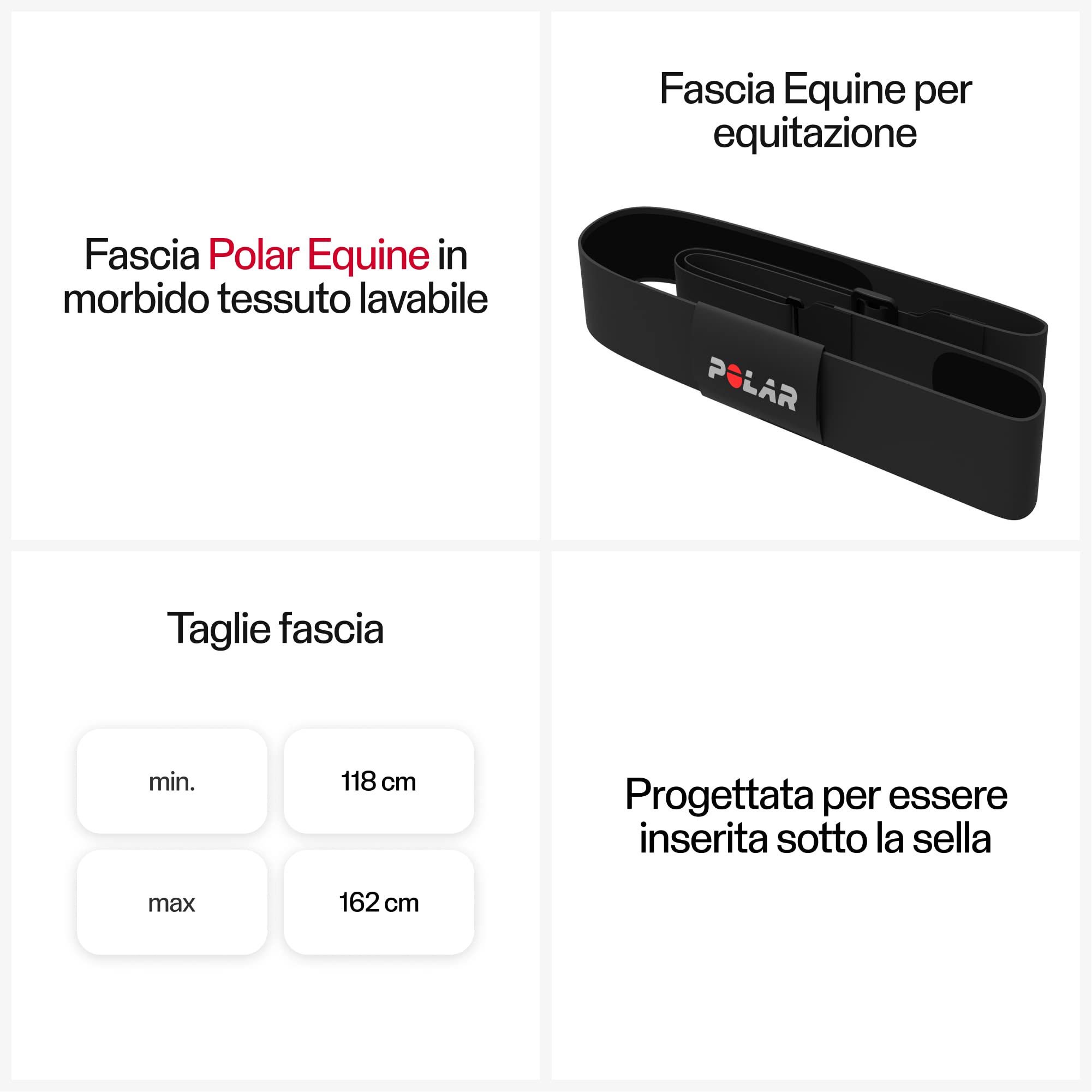 Polar Equine - Pferde Reitsport Trab - H10 Herzfrequenz-Sensor - Wasserdichter Pulssensor mit Brustgurt