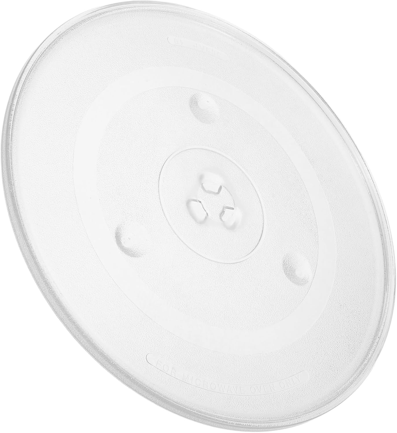 DOITOOL Wide Compatibility Microwave Glass Plate Replacement for Standard Microwaves Heat Resistant Easy Cleaning Rotating Turntable Glass Cake Serving Replacement Tray Ring Rotating Tray