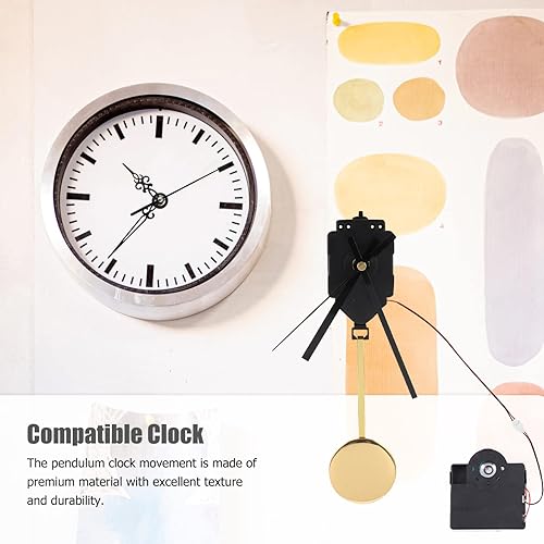 Miniatura 9 de Operitacx 1set péndulo gatillo cuarzo reloj movimiento melodía mecanismo reloj piezas para el hogar
