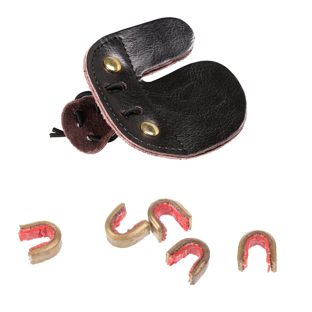 Buy MagiDeal 5 Pieces Nocking Point Nock Set + 1pc Finger Guard Glove