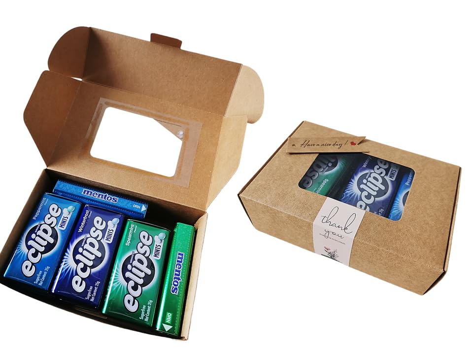 Eclipse sugarfree mints and purefresh sugarfree mints bundle - winterfrost, peppermint and spearmint total 8 tins suitable as gift pack