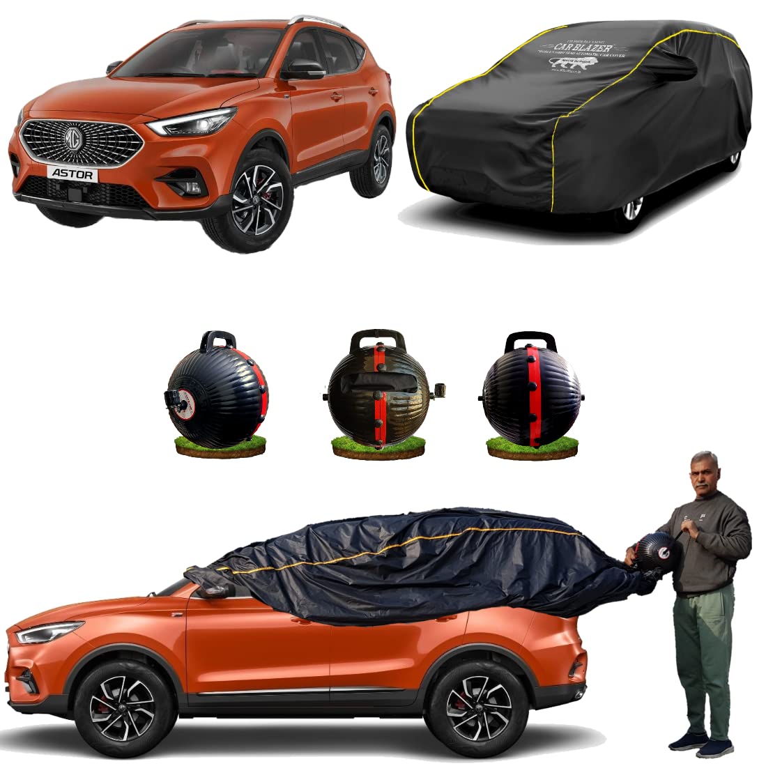 CARBLAZER Portable & SemiAutomatic Full Body Car Covers Heavy Duty