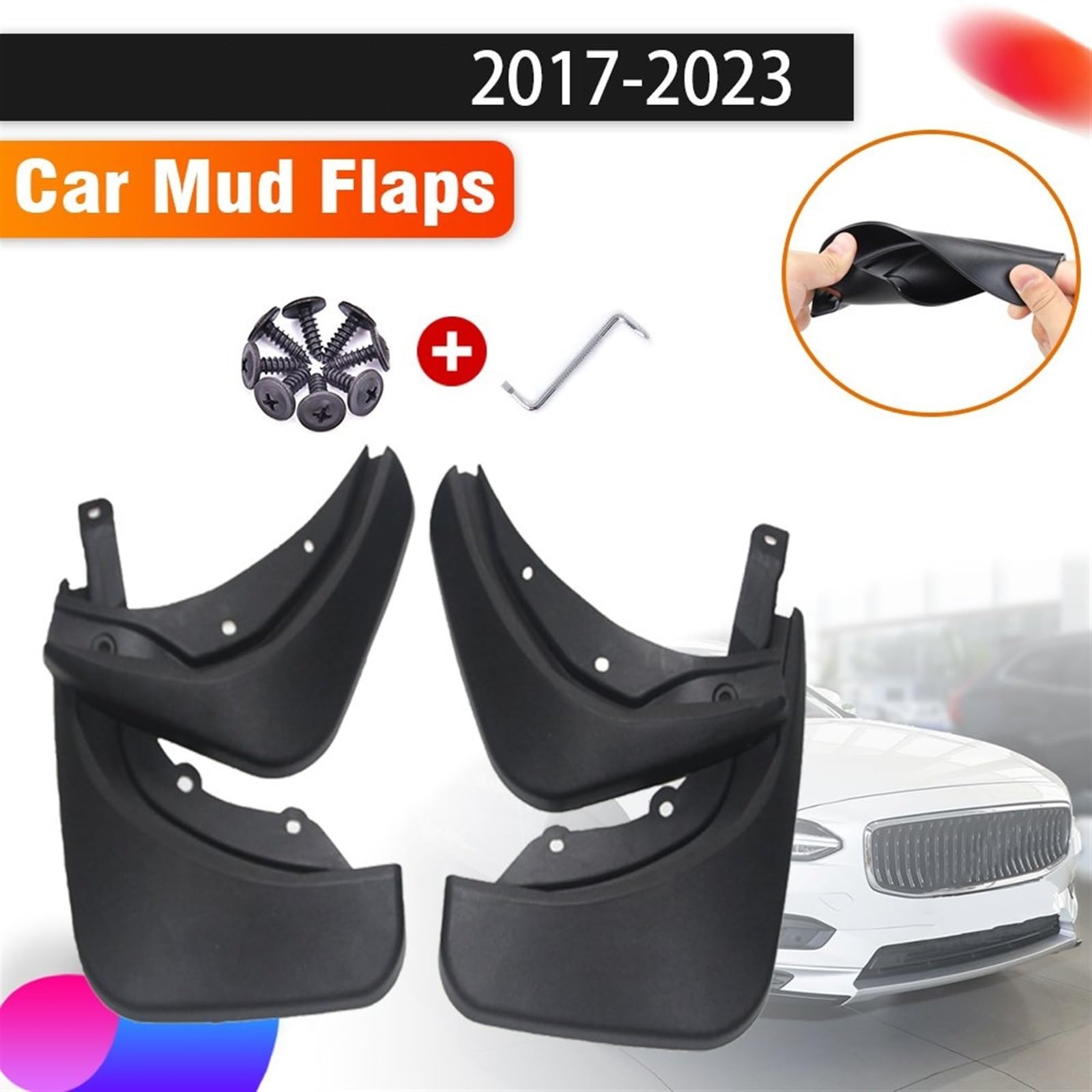 Spatlappen Anti-splash Spatlappen Voor Volvo Voor V90 Accessoires 2017~2023 4X Auto Splash Guard Voor Achter Spatborden Spatborden Spatborden