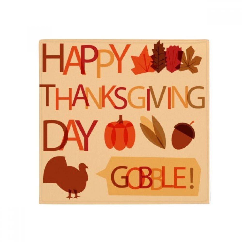 Tapis pet mat Thanksgiving citrouille anti-slip plancher cuisine porte 80x80cm