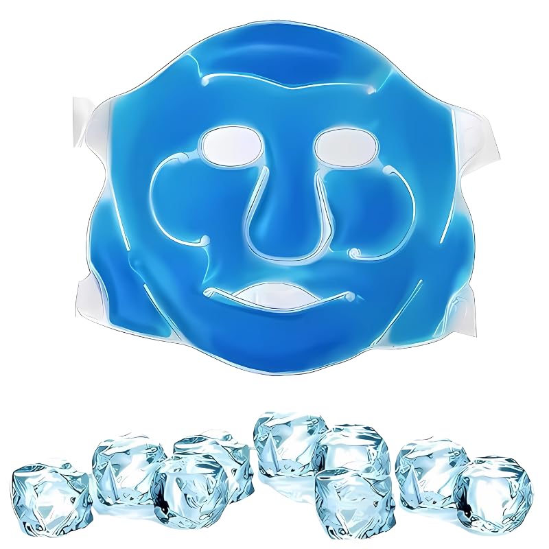 Kostech Cooling Gel Face Mask with Strap Relief from Common Condition Like Stress, Tension, Sinus, Headaches, Migraines-picture-45