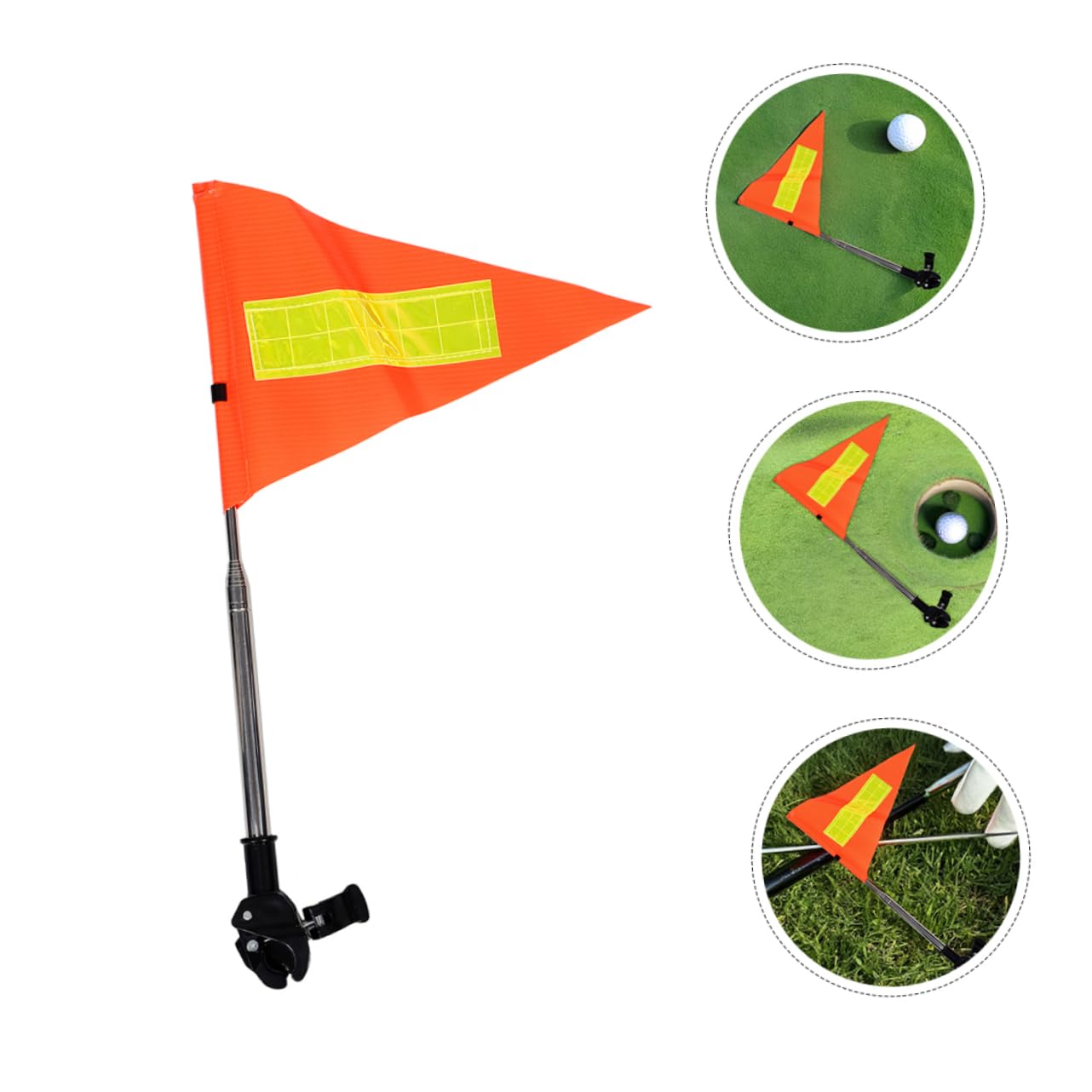 BESPORTBLE 2piezas Bandera De Seguridad Reflectante para Carritos De Golf Bandera Telescópica para Actividades y Sillas De Ruedas
