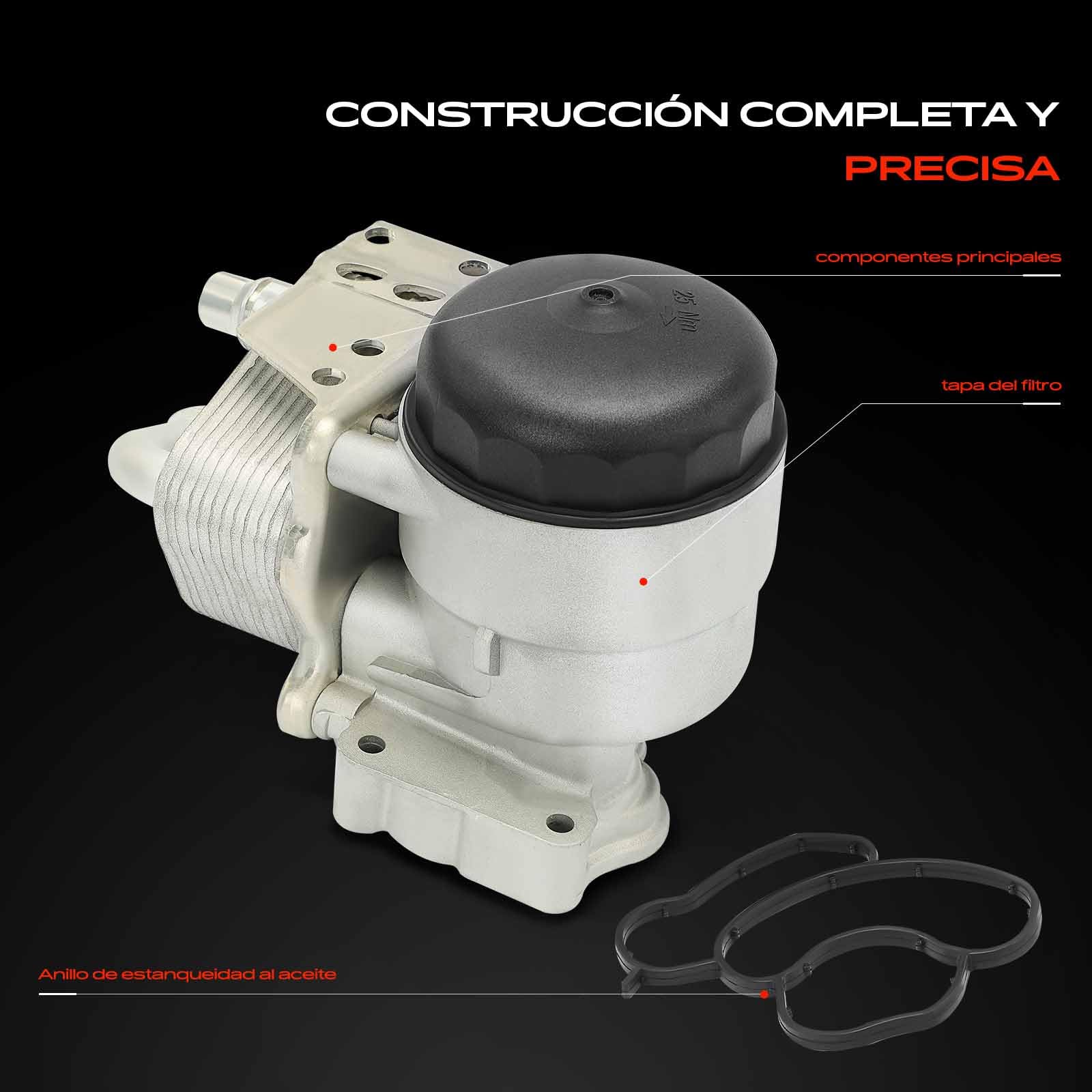 Frankberg Enfriador de aceite aceite de motor refrigerado por agua con | Compatible con: Serie 3 E46, Serie 1 Convertible E88, Serie 3 Convertible E46, Serie 3 Coupé E46, Serie 3 Touring E91