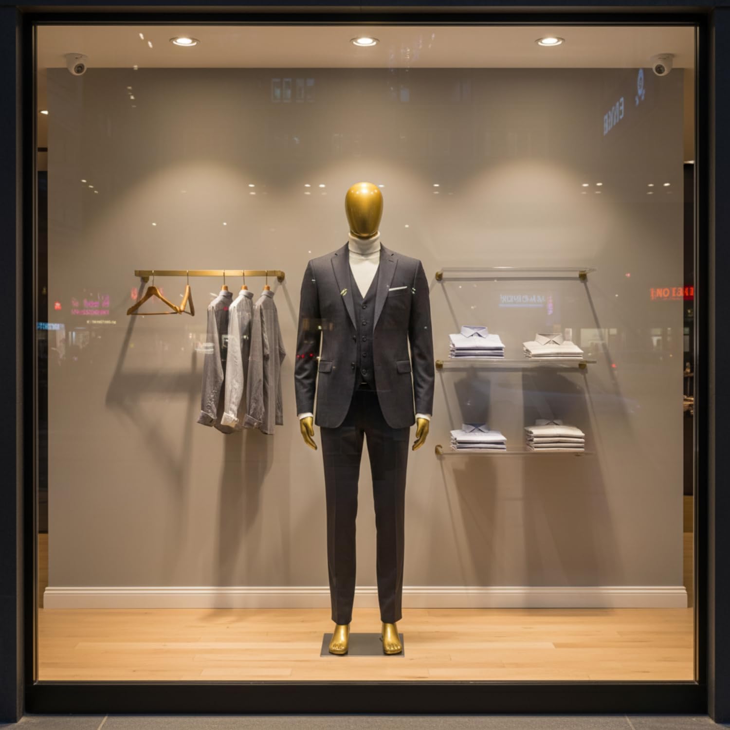 74.8" Gold Male Full Body Costume Mannequin with Adjustable Joints, Equipped with Stand and Base, Suitable for Retail Clothing Stores