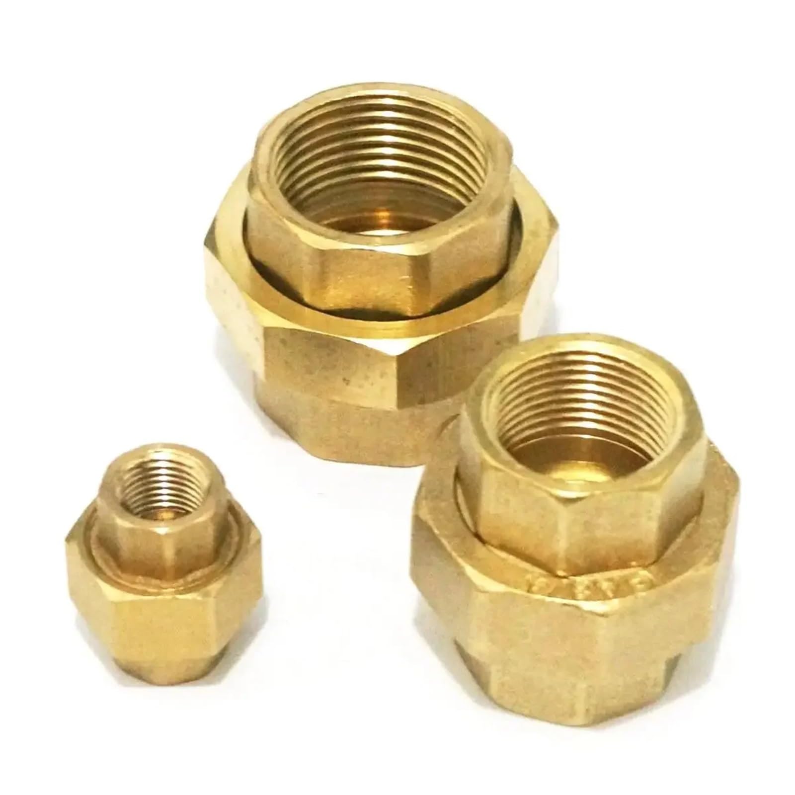 1pcs 1-1/4" 1-1/2" 2" bspt Female Brass Pipe Union Fitting Connector Detachable(1-1/2")