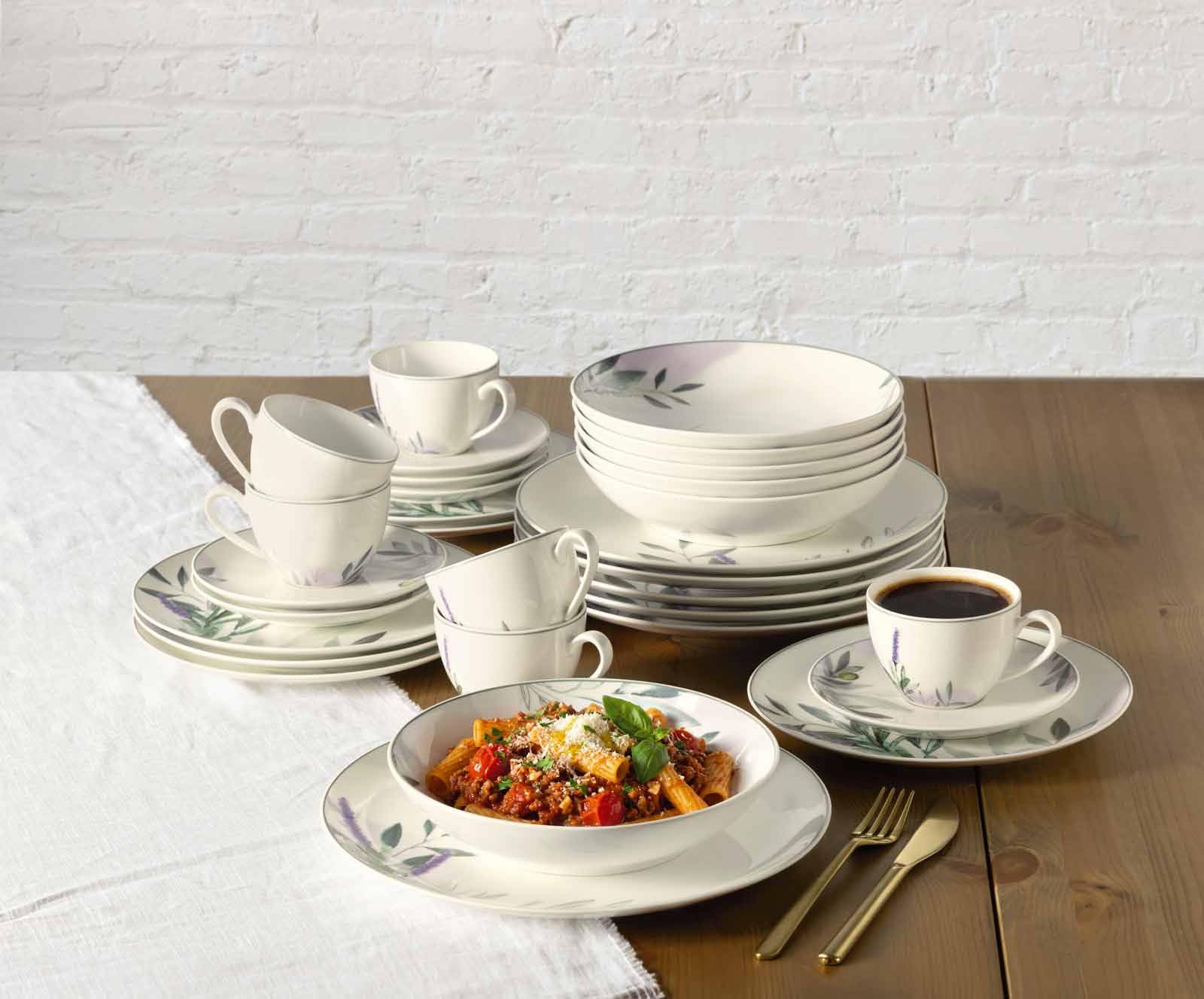 Seltmann Weiden Savona Provence Teller-Set 18-teilig, Cremeweiß