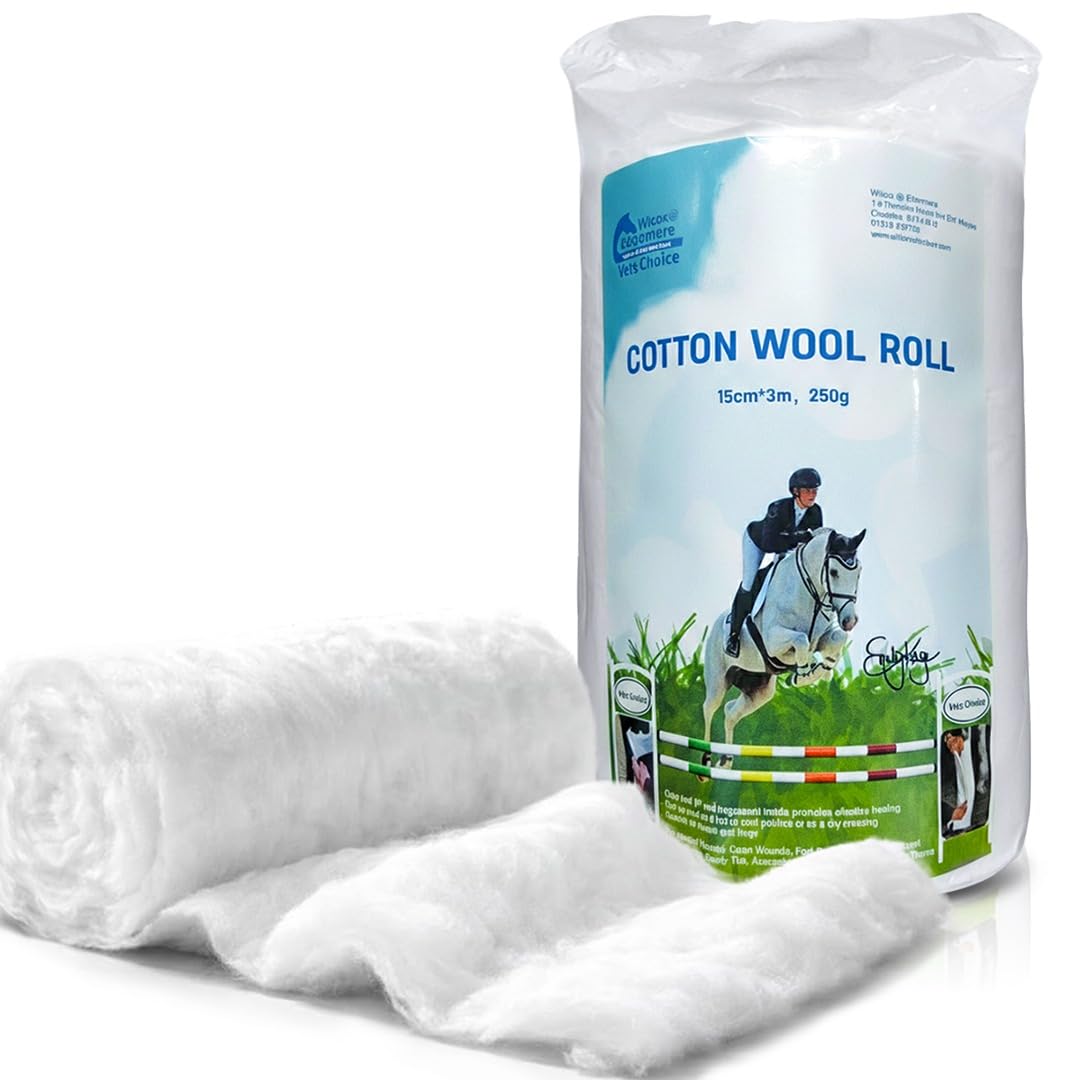 Equimed Emily King Range – Premium Veterinary Cotton Wool Rolls Available in 15 cm × 250 g & 30 cm × 500 g • Multi‑Pack Options (2, 30)