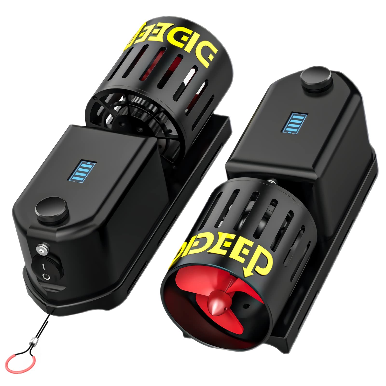 Handheld Underwater Scooter Free Diving Equipment, 50min Sea Scooter for Water Sports, Swimming Pool, Thrust 5kgf Electric Pool Scooter for Kids/Adults, 350W Propulsion Booster 4.92 Mph (2PACK)