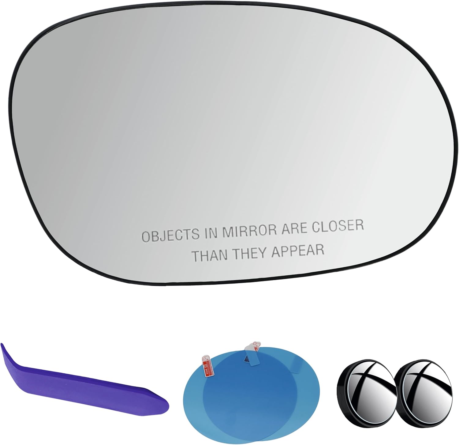 EAP Passenger Side Mirror Glass Compatible with Dodge Challenger 2008-2023, Heated, 68048446AA, 68048442AA, 68064917AA