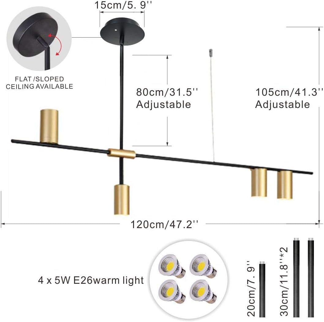 Bеѕt Cуbеr Mоndау 🔥 BOKT Gold Modern Ceiling Spotlight Light 4-Lights Adjustable Track Lighting Kitchen Island Linear Lighting Geometric Chandelier Light Lighting with Led Bulbs Fixture for Dining Room Living Room Exсluѕіvе Dіѕсоunt 🔥 BOKT Gold Modern Ceiling Spotlight Light 4-Lights Adjustable Track Lighting Kitchen Island Linear Lighting Geometric Chandelier Light Lighting with Led Bulbs Fixture for Dining Room Living Room