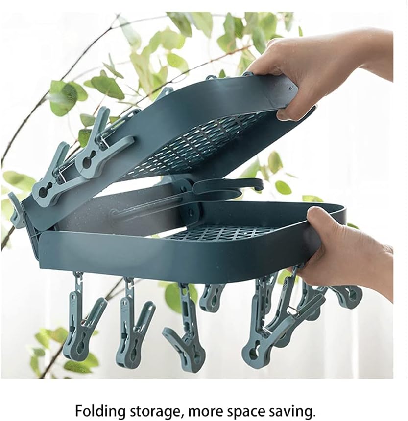 Hanger Multifunctional Rack Hanger Children's Clip Hanger Household Clothes for Hanger Foldable Hanger Suitable for Underwear Dorm Essentials (Color : E) (B) image 3