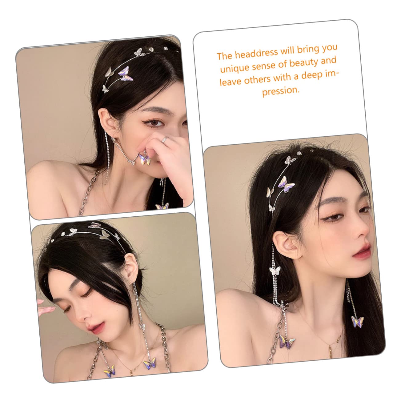 FRCOLOR 3 Diademas Elegantes Con Borlas De Y Cristales Para Mujer Diadema Ancha Para El Pelo.