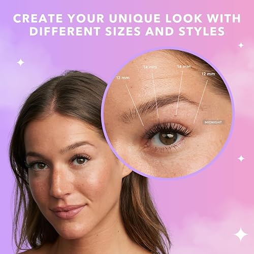 Miniatura 5 de Lilac St. - Pestañas de medianoche - Pestañas oscuras y exuberantes - Estilo acampanado cruzado - Ultraligeras y reutilizables - Veganas y libres de