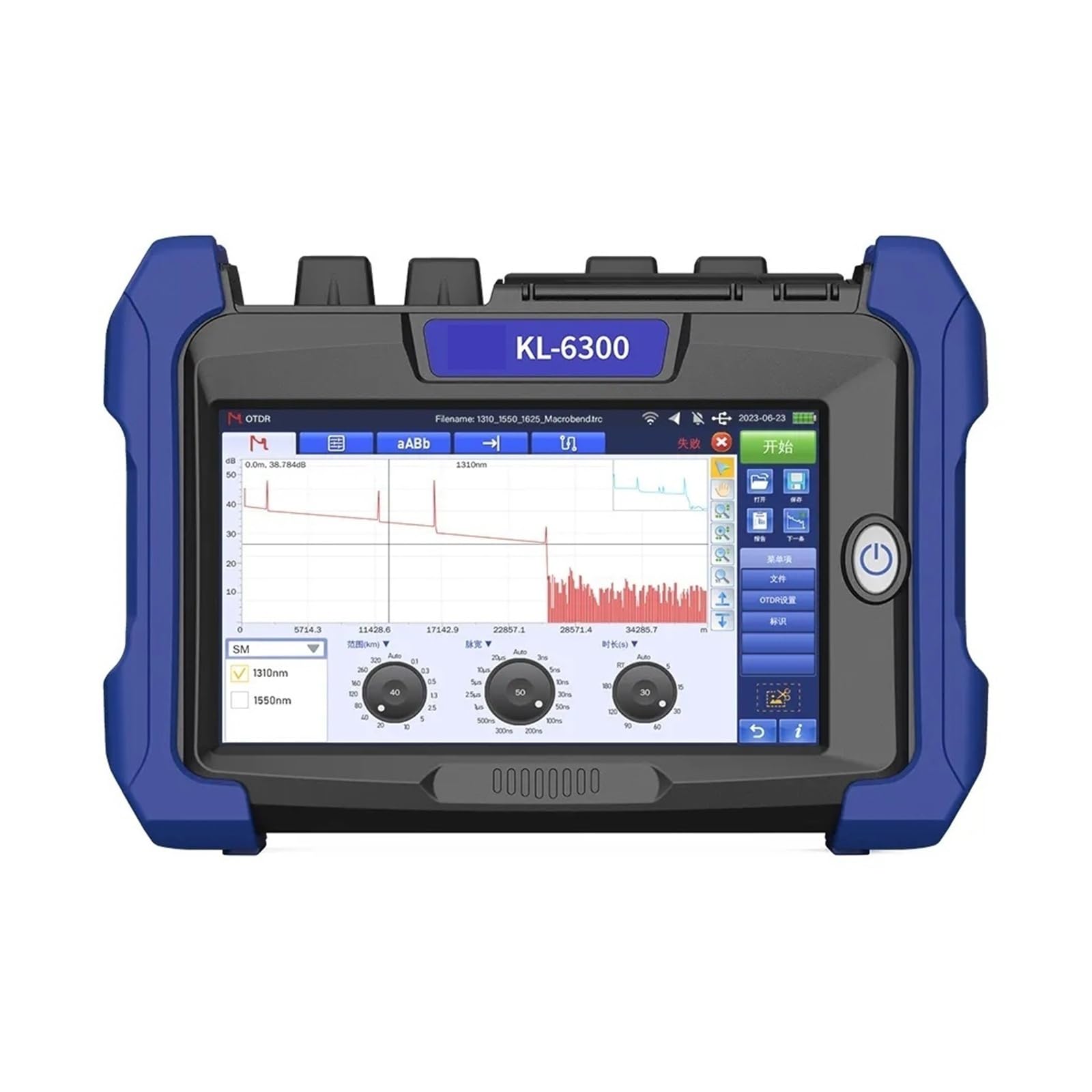 Réflectomètre optique automatique de domaine temporel OTDR FTTH de KL-6300, écran tactile de 7 pouces for les tests de fibres actives PON(KL-6300-S1)